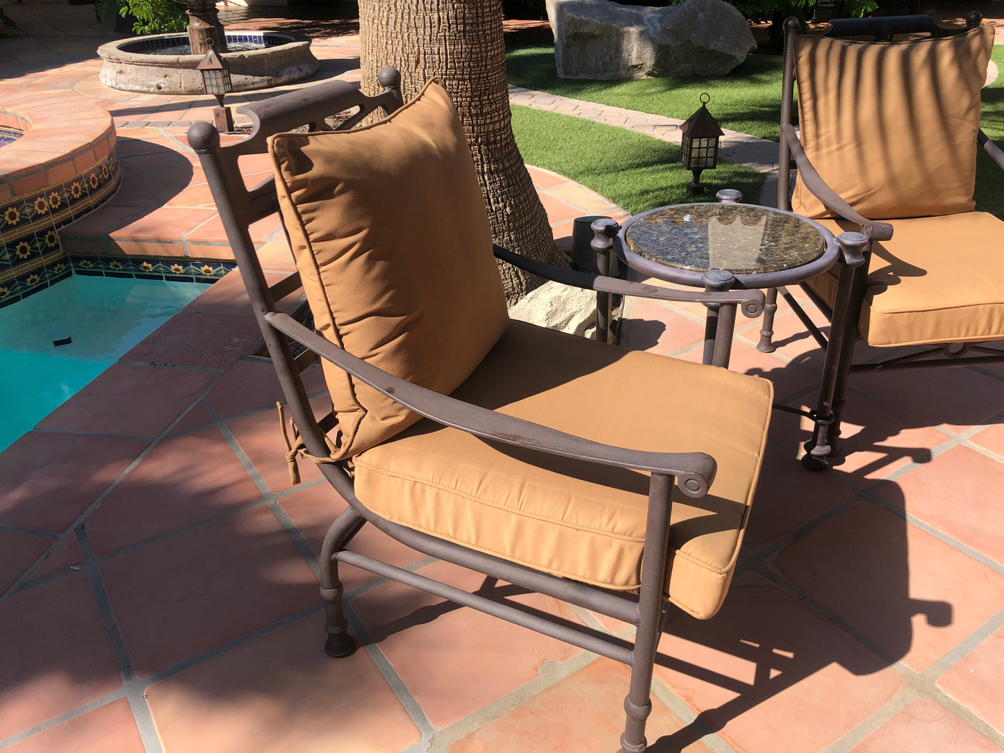 Khaki Outdoor Cushions - 2pc Set (back and seat cushions)