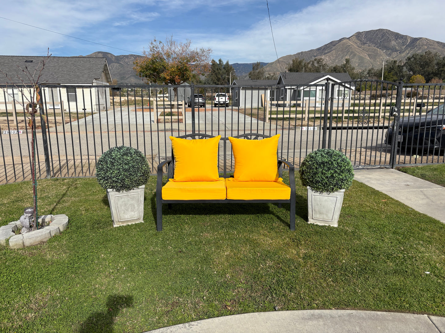 Yellow Outdoor Cushion Set