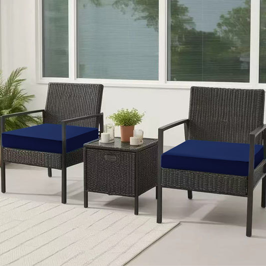 2 Royal Blue Outdoor Seat Cushions